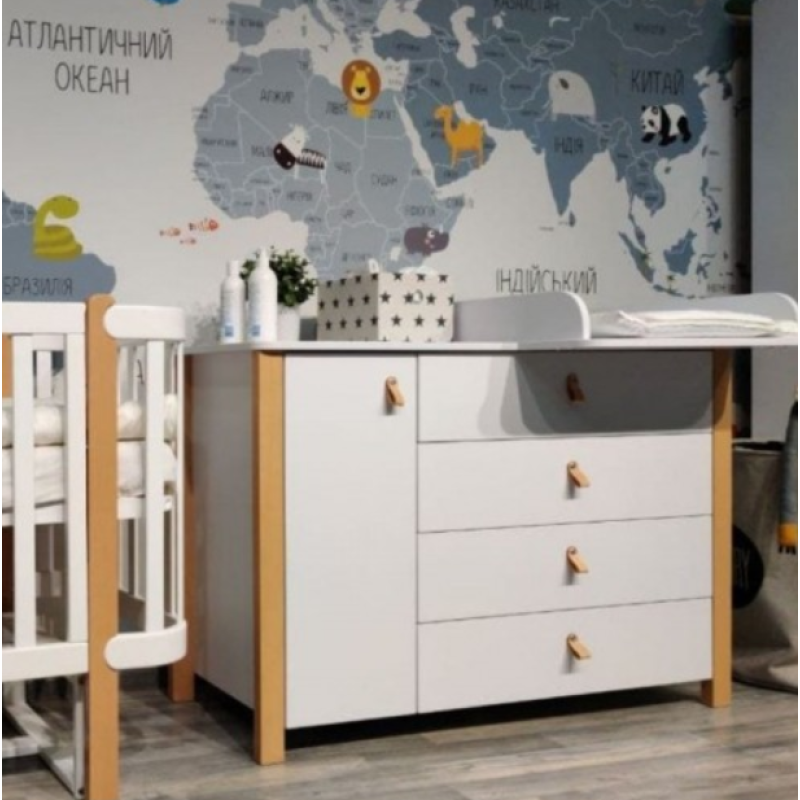 Комод Верес Монако 1200+ біло-буковий