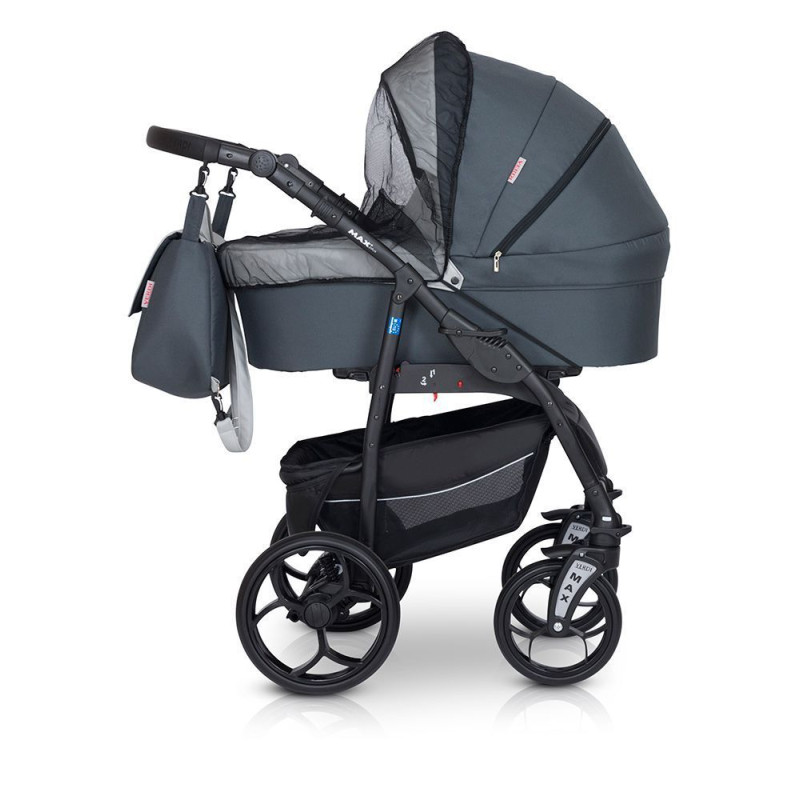 Коляска 3 в 1 Verdi Max Plus 9023-VMP-04, 04, сірий/білий