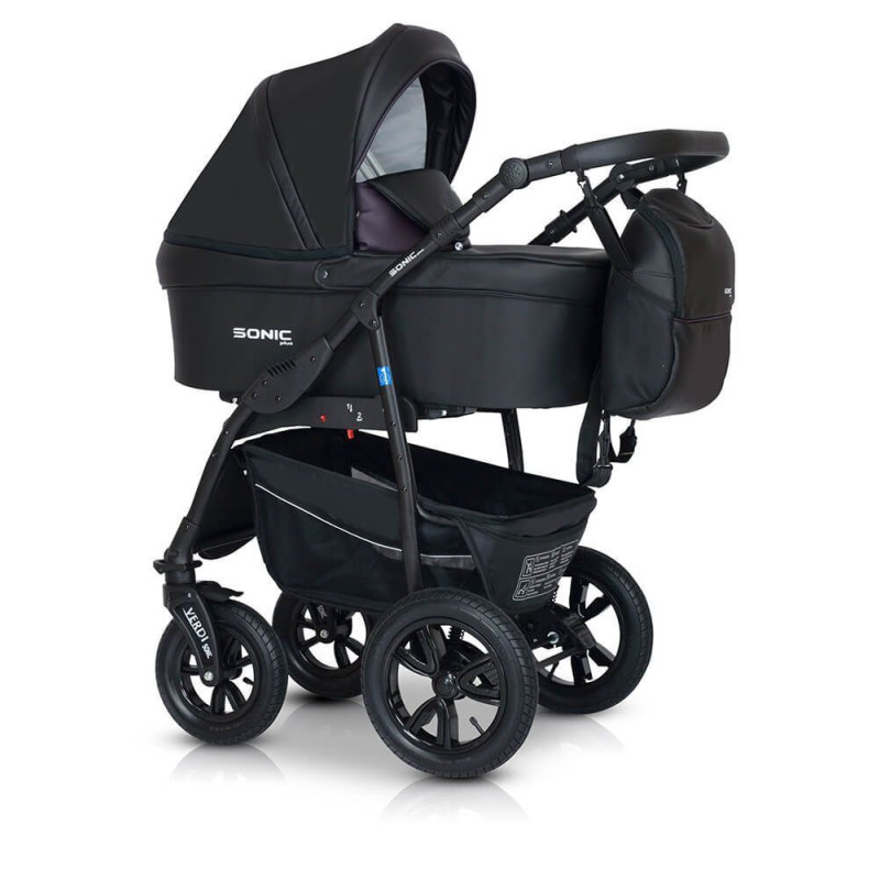 Коляска 3 в 1 Verdi Sonic Plus 9023-VSP-02, 02, чорний