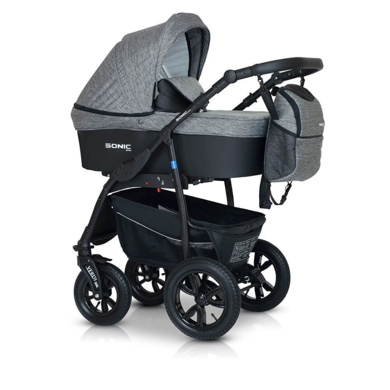 Коляска 3 в 1 Verdi Sonic Plus 9023-VSP-04, 04, сірий