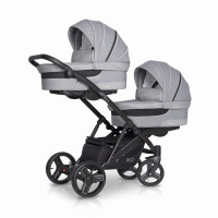 Коляска для двійні EasyGo 2 of Us 9023-EG2U-20, Pearl, сірий