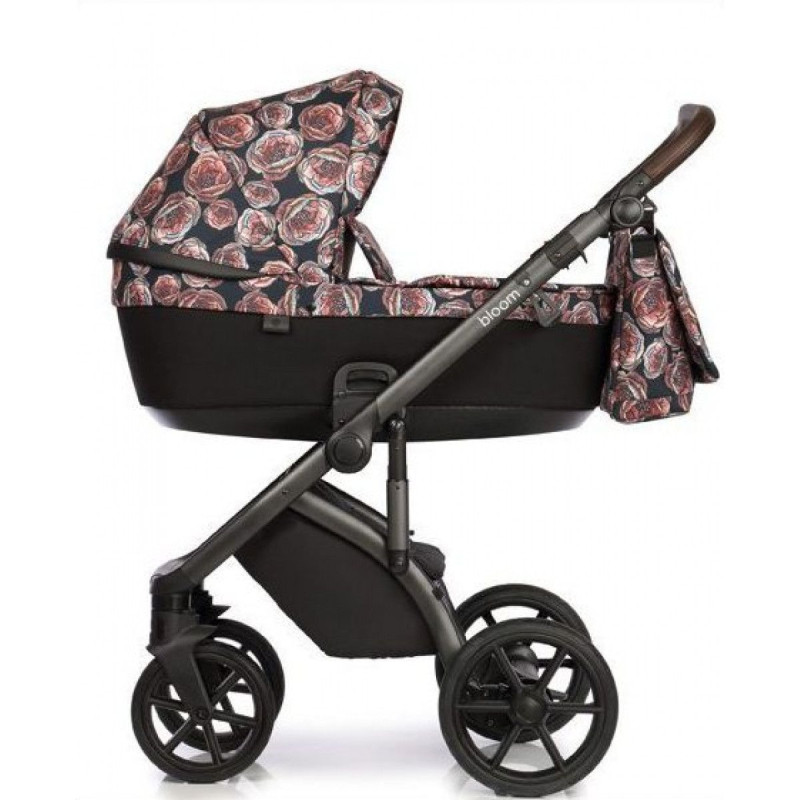 Коляска 2 в 1 Roan Bloom 9023-RB-25, Vintage flowers, чорний