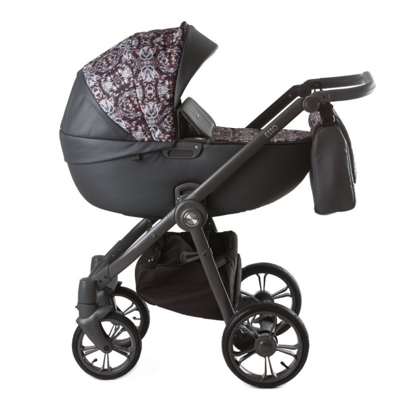 Коляска 2 в 1 Roan Esso 9023-RE-02, Brown Sequins, чорний