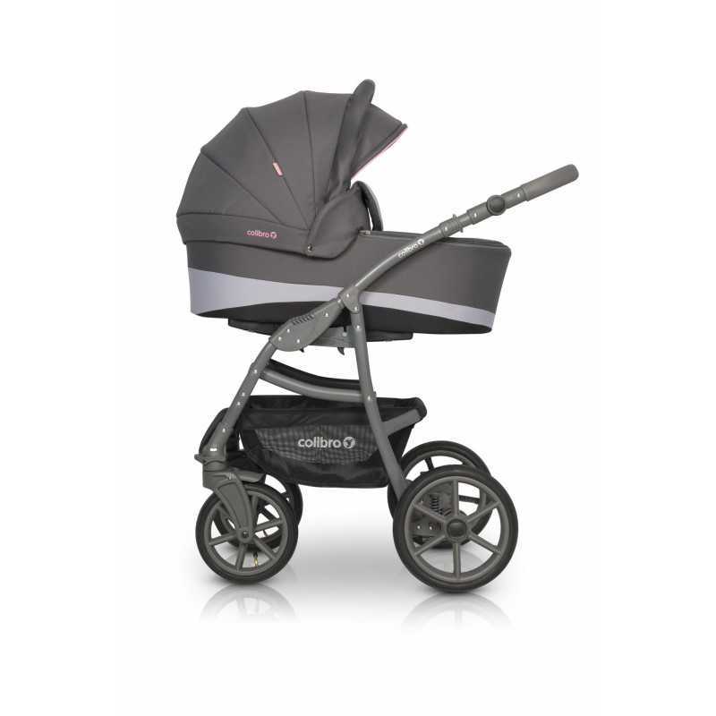 Коляска 2 в 1 Colibro Focus 9023-CF-08, lila, чорний/рожевий
