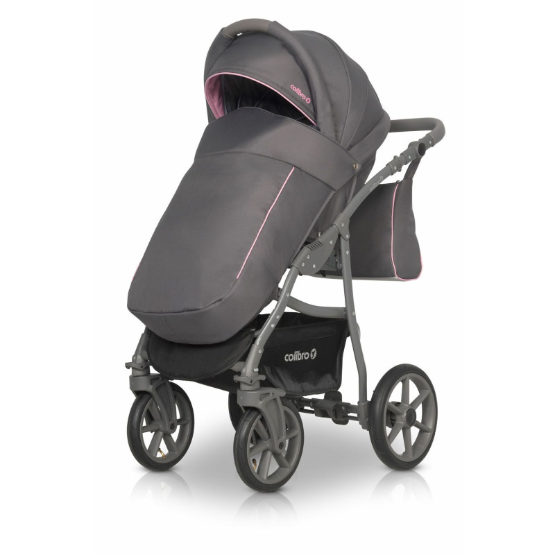 Коляска 2 в 1 Colibro Focus 9023-CF-08, lila, чорний/рожевий