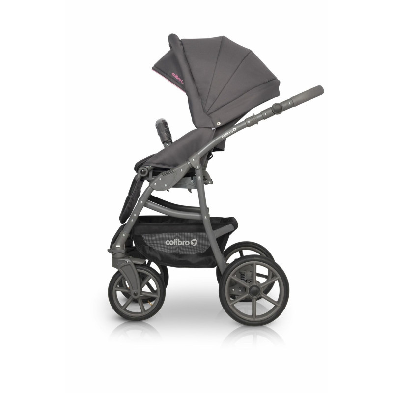 Коляска 2 в 1 Colibro Focus 9023-CF-08, lila, чорний/рожевий