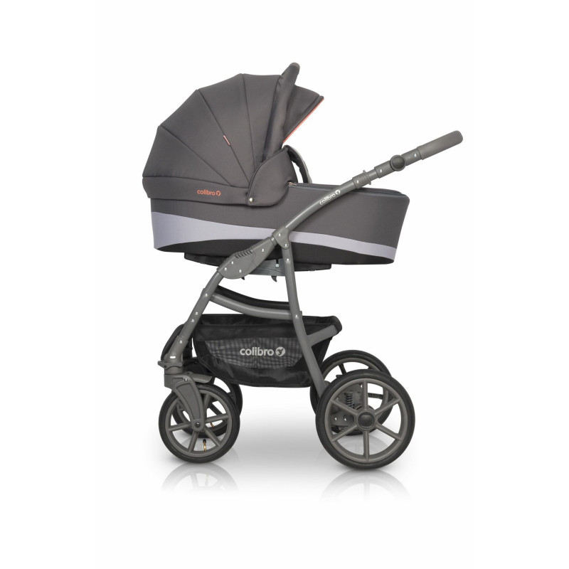 Коляска 2 в 1 Colibro Focus 9023-CF-15, coral, сірий/оранжевий