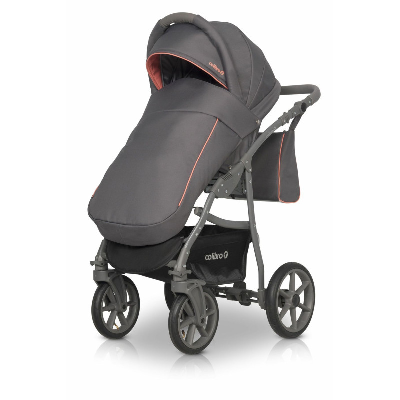 Коляска 2 в 1 Colibro Focus 9023-CF-15, coral, сірий/оранжевий