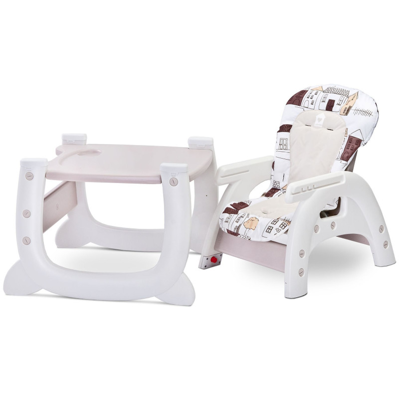 Стільчик трансформер для годування Caretero Homee Beige