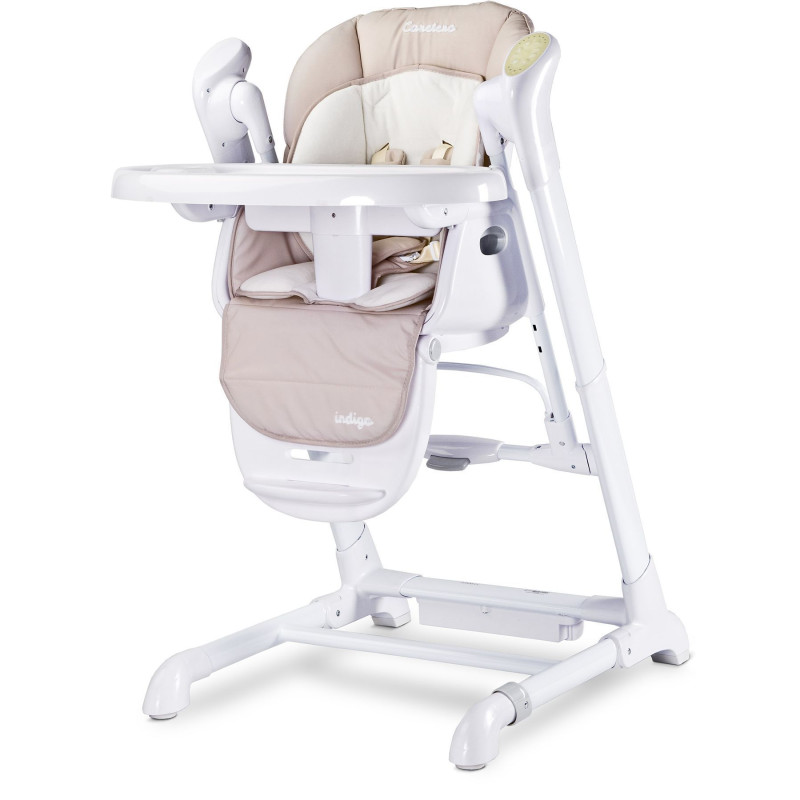 Стільчик для годування + качель 2 в 1 Caretero Indigo Beige