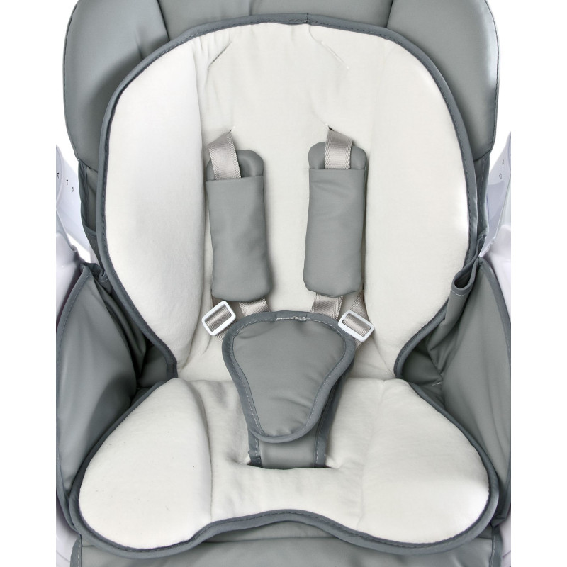 Стільчик для годування + качель 2 в 1 Caretero Indigo Grey
