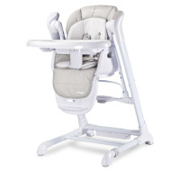 Стільчик для годування + качель 2 в 1 Caretero Indigo Light Grey
