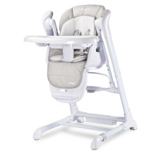 Стільчик для годування + качель 2 в 1 Caretero Indigo Light Grey