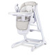 Стільчик для годування + качель 2 в 1 Caretero Indigo Light Grey