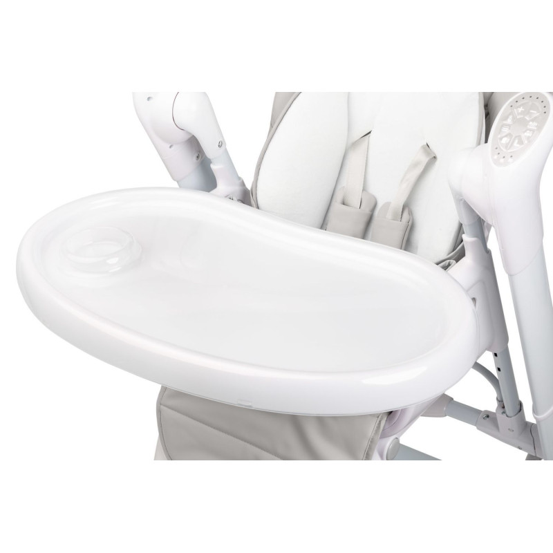 Стільчик для годування + качель 2 в 1 Caretero Indigo Light Grey