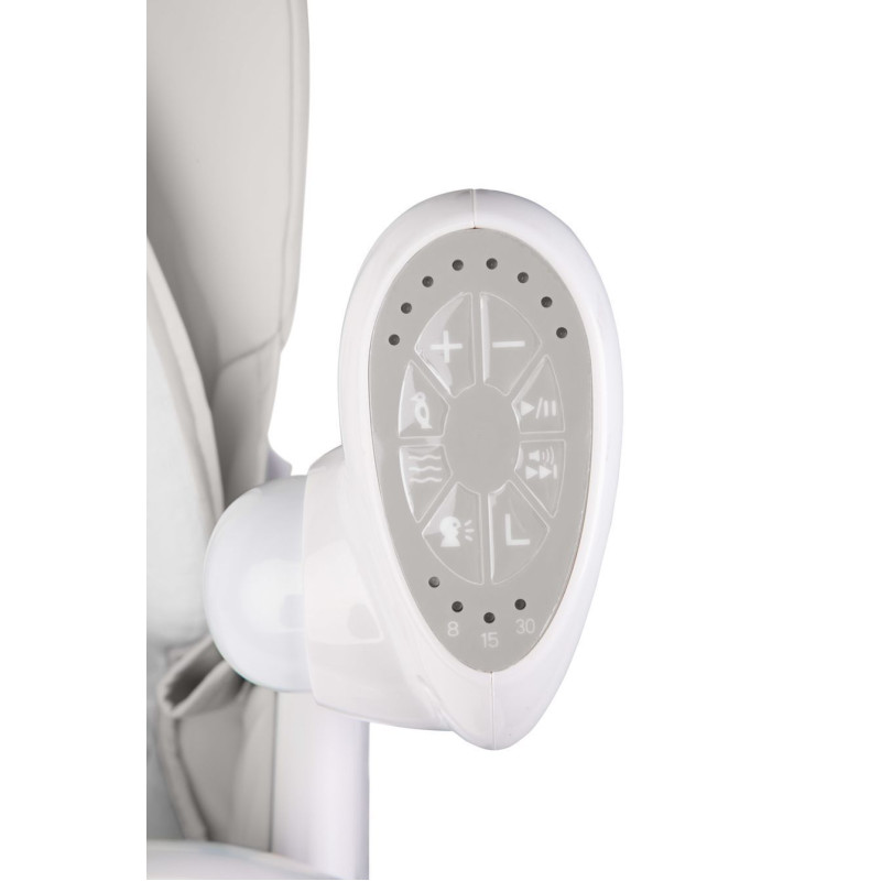 Стільчик для годування + качель 2 в 1 Caretero Indigo Light Grey
