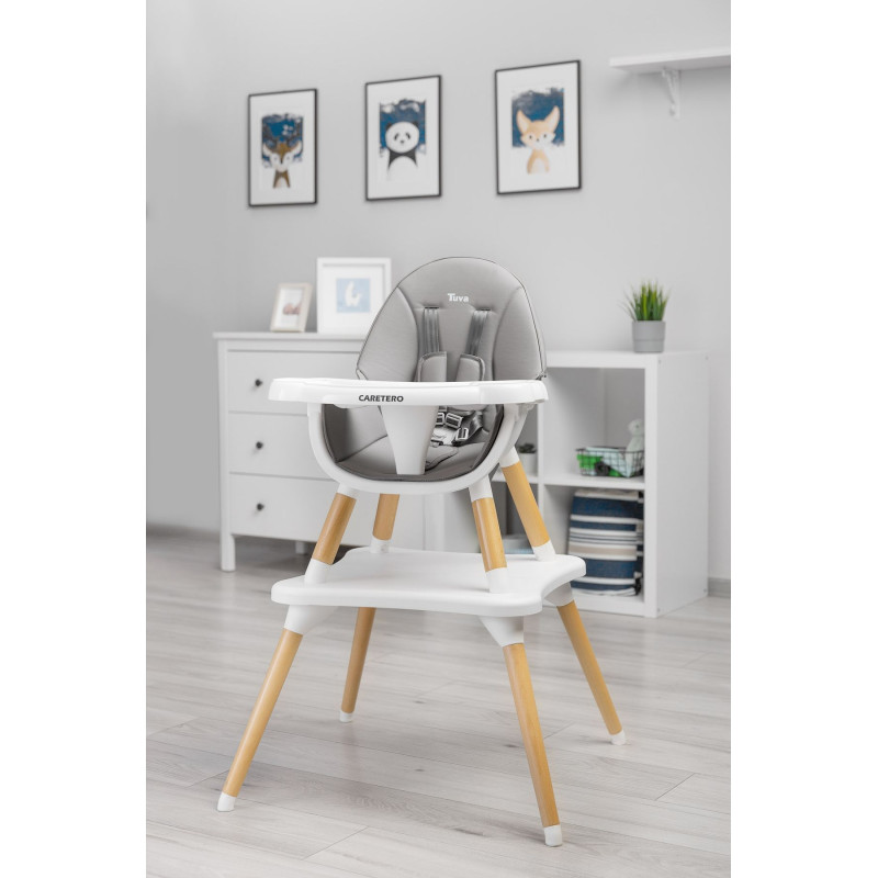 Стільчик для годування Caretero Tuva Grey