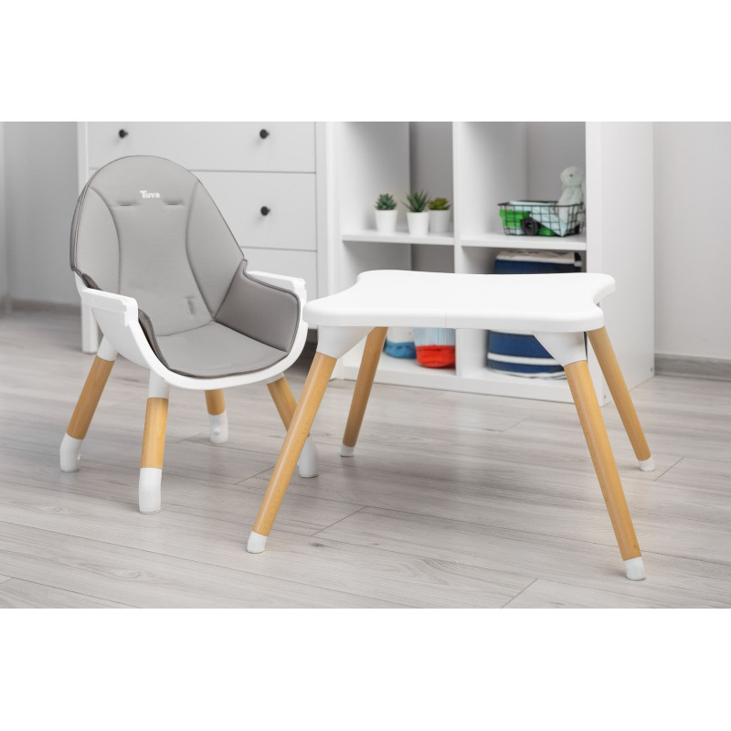 Стільчик для годування Caretero Tuva Grey