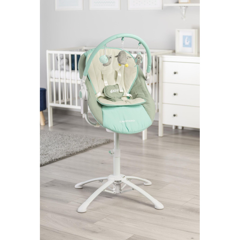 Стільчик, шезлонг-гойдалка 3 в 1 Caretero Kivi Blue