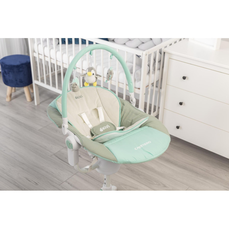 Стільчик, шезлонг-гойдалка 3 в 1 Caretero Kivi Blue