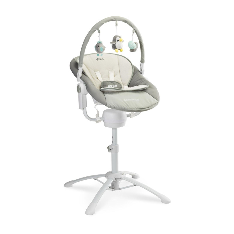 Стільчик, шезлонг-гойдалка 3 в 1 Caretero Kivi Grey