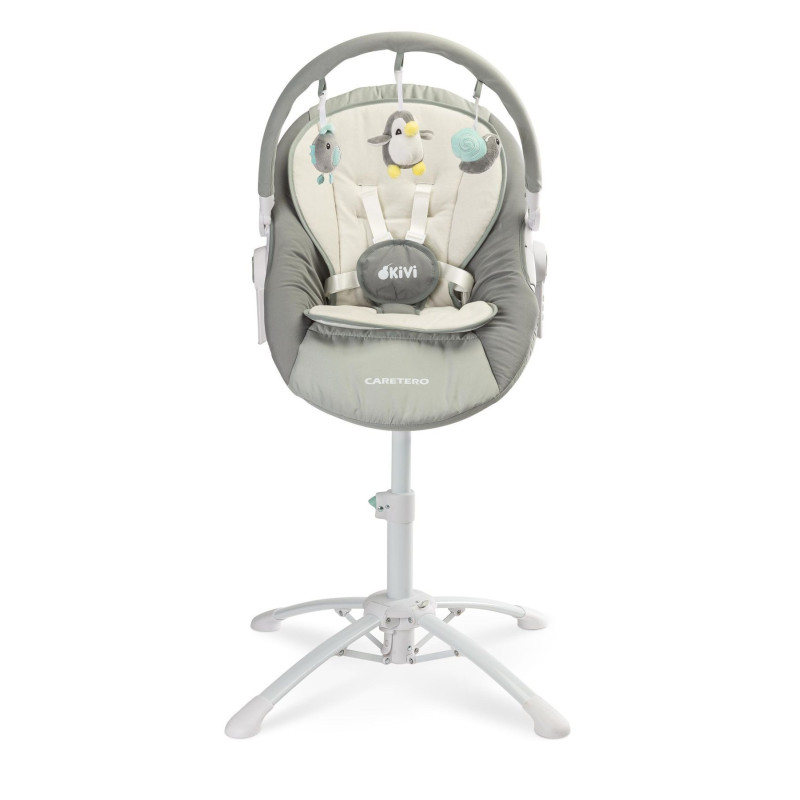 Стільчик, шезлонг-гойдалка 3 в 1 Caretero Kivi Grey