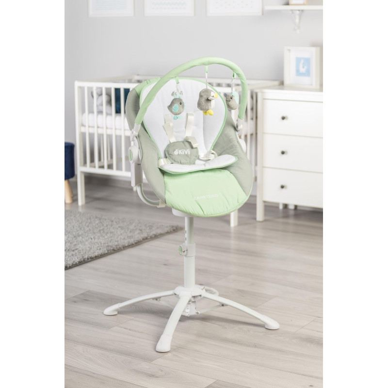 Стільчик, шезлонг-гойдалка 3 в 1 Caretero Kivi Mint