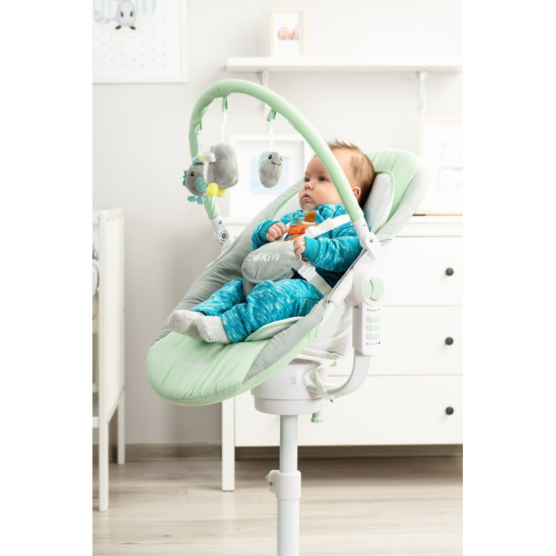 Стільчик, шезлонг-гойдалка 3 в 1 Caretero Kivi Mint