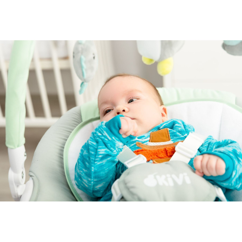 Стільчик, шезлонг-гойдалка 3 в 1 Caretero Kivi Mint