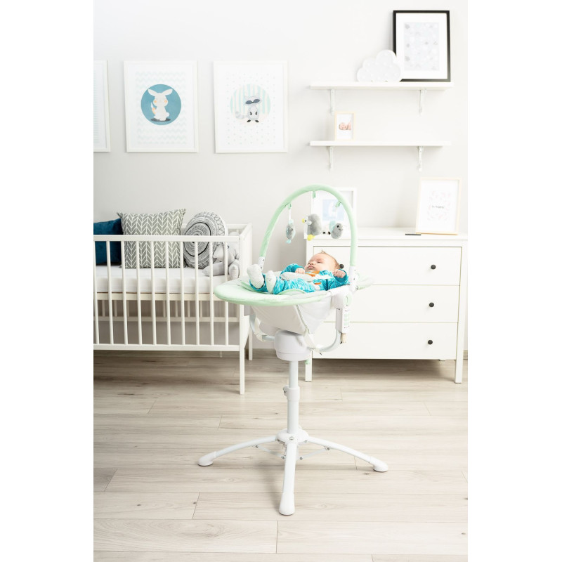 Стільчик, шезлонг-гойдалка 3 в 1 Caretero Kivi Mint
