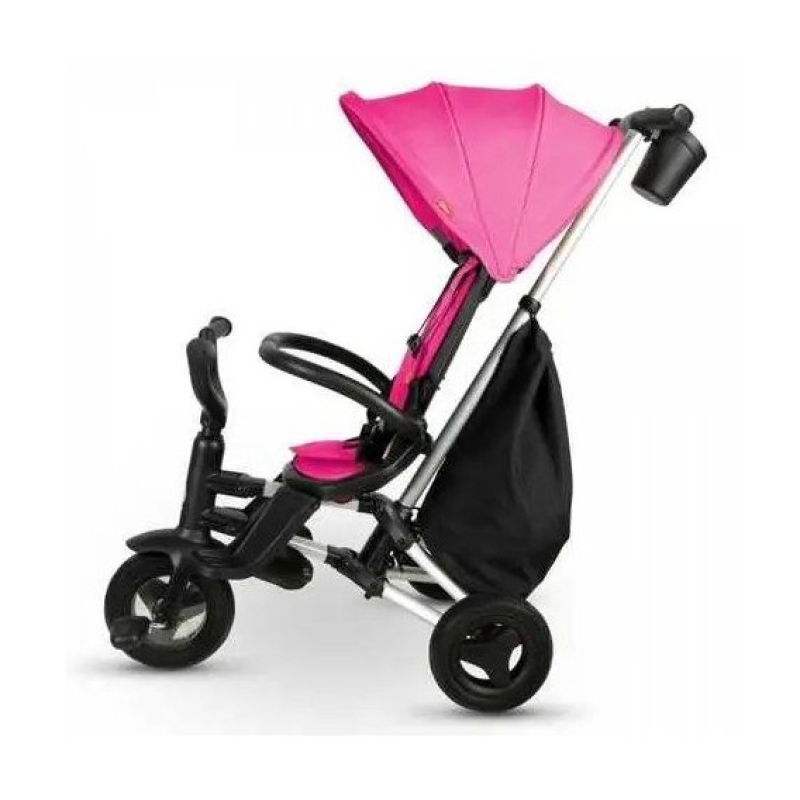 Велосипед складаний триколісний дитячий Qplay Nova+ Rubber Floral Pink