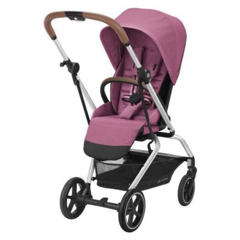 Коляска Cybex Eezy S Twist+ 2 SLV B Magnolia Pink purple (з бампером)