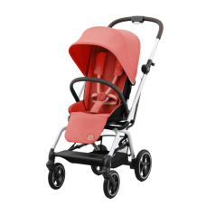 Коляска Cybex Eezy S Twist+ 2 SLV Hibiscus Red (з бампером)
