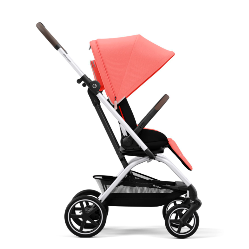 Коляска Cybex Eezy S Twist+ 2 SLV Hibiscus Red (з бампером)