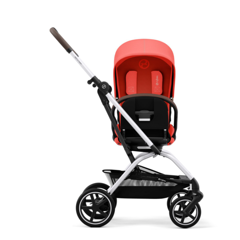 Коляска Cybex Eezy S Twist+ 2 SLV Hibiscus Red (з бампером)