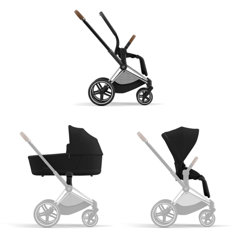 Шассі Cybex Priam & каркас LS RBA Chrome Brown