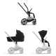 Шассі Cybex Priam & каркас LS RBA Chrome Brown
