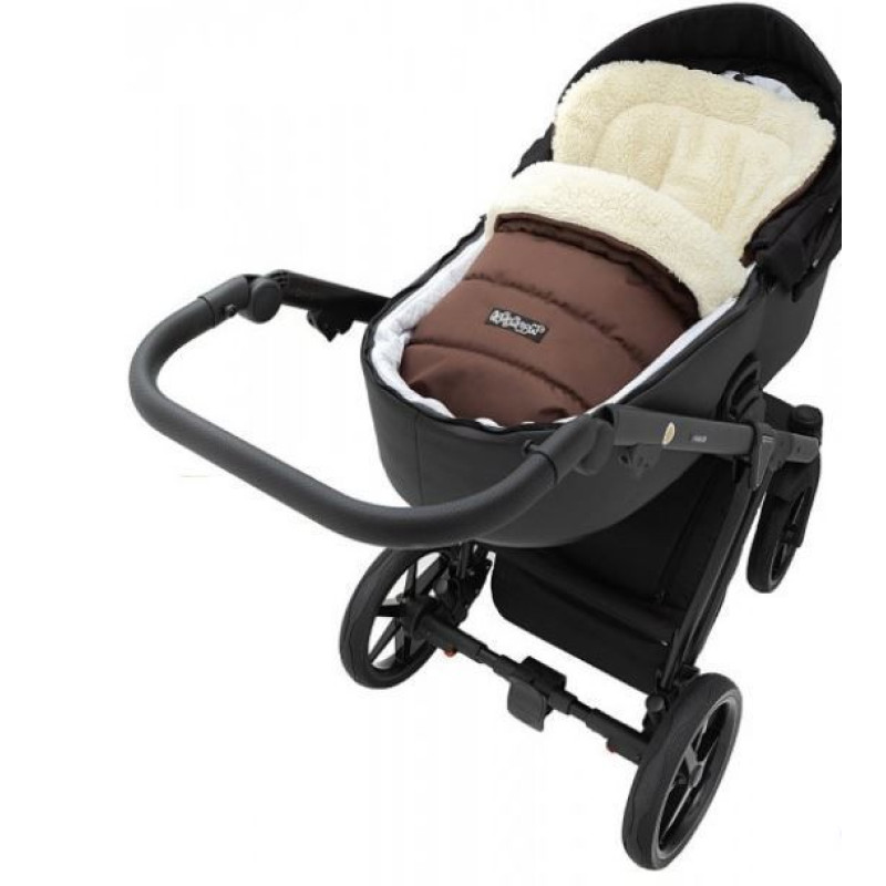 Зимовий конверт Babyroom Wool №20 з подовжувачем chocolate