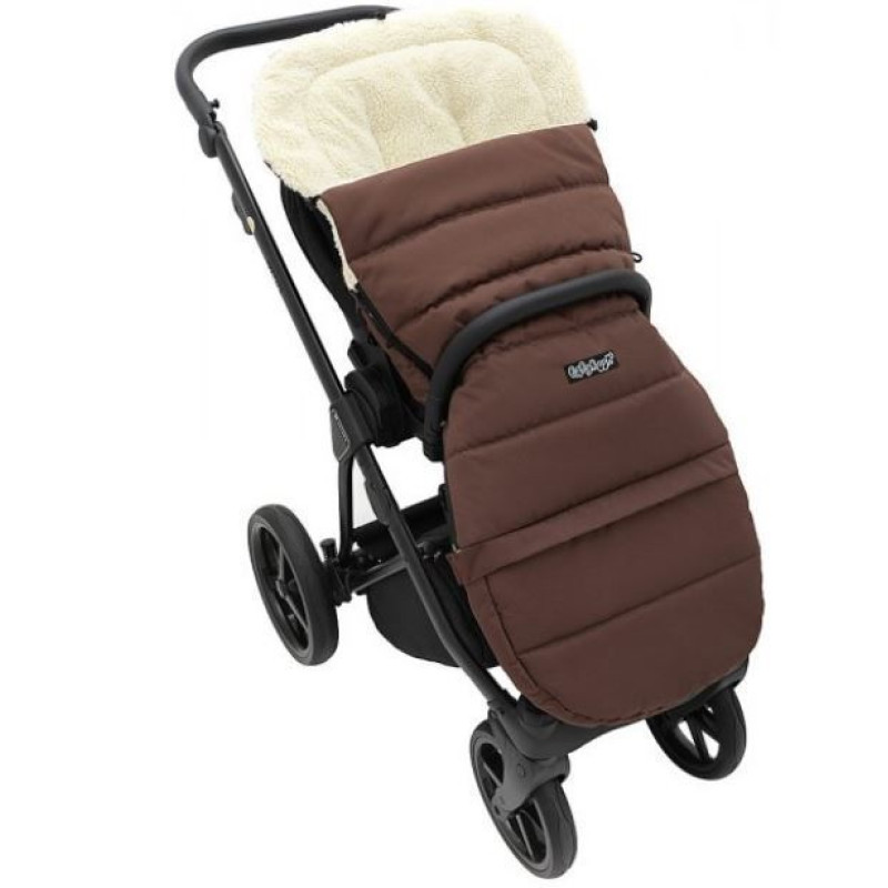 Зимовий конверт Babyroom Wool №20 з подовжувачем chocolate