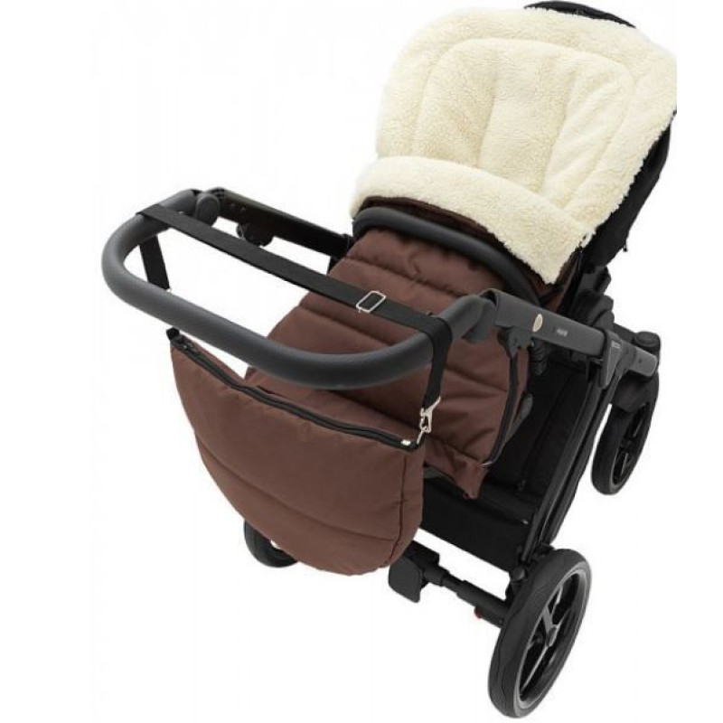 Зимовий конверт Babyroom Wool №20 з подовжувачем chocolate