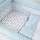 Постільний комплект 6 ел Twins Birds 4021-TB-401, blue/white, білий/блакитний