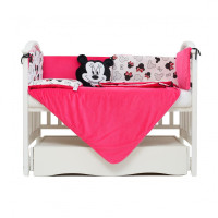 Постільний комплект 6 ел Twins Dolce Insta Mikki 4075-D-512-08, black/pink, чорний/рожевий