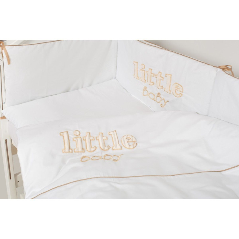 Постільний комплект 6 ел Twins Little Baby 4042-TLB-08, white/pink, білий/рожевий