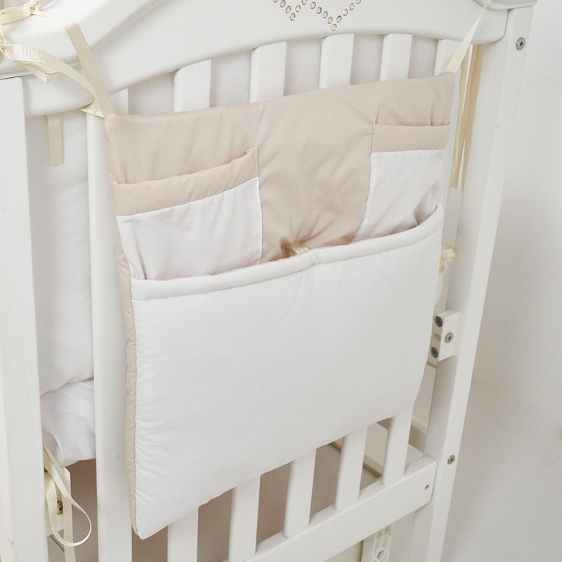 Постільний комплект 7 ел Twins Dolce Loving bear 4075-DLB-02, white/beige, білий/беж