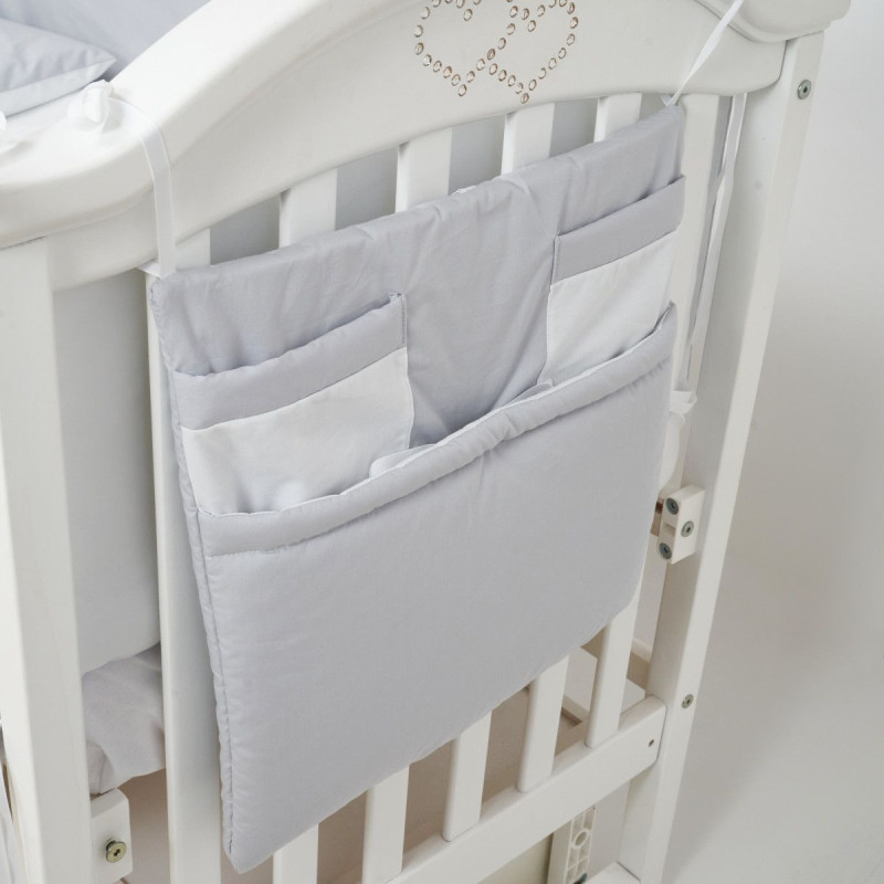 Постільний комплект 7 ел Twins Dolce Loving bear 4075-DLB-10, white/grey, білий/сірий