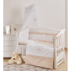 Постільний комплект 7 ел Twins Evo iLove 4073-A-038, beige, білий/беж