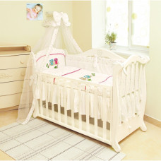 Постільний комплект 7 ел Twins Evo Сови 4073-A-020, pink, білий/рожевий