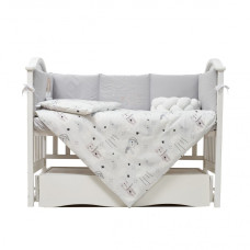 Постільний комплект 7 ел Twins Fluffy Puffy 4076-TFP-10, grey, сірий