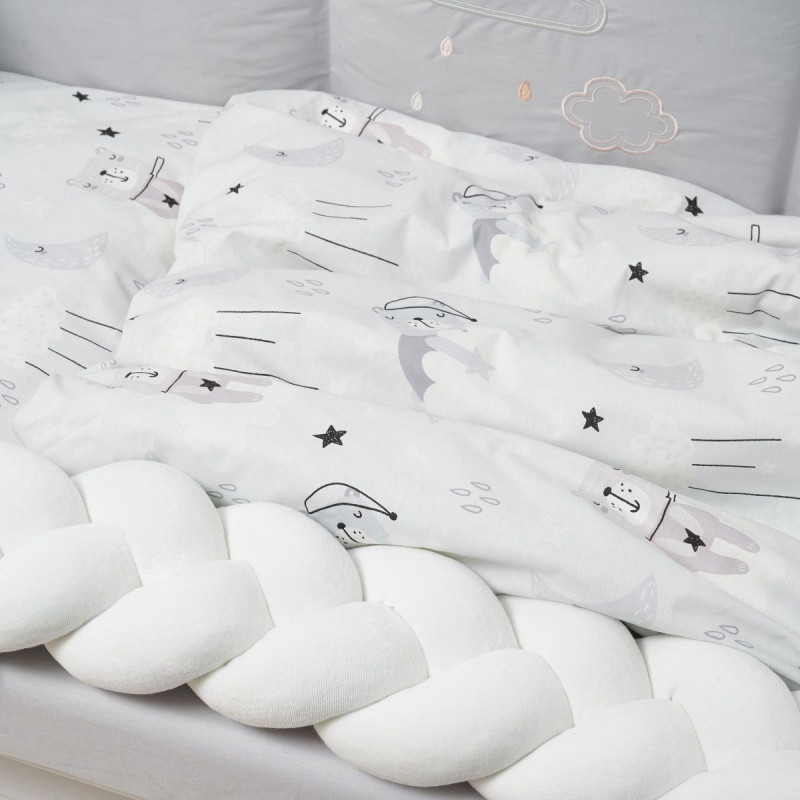 Постільний комплект 7 ел Twins Fluffy Puffy 4076-TFP-10, grey, сірий