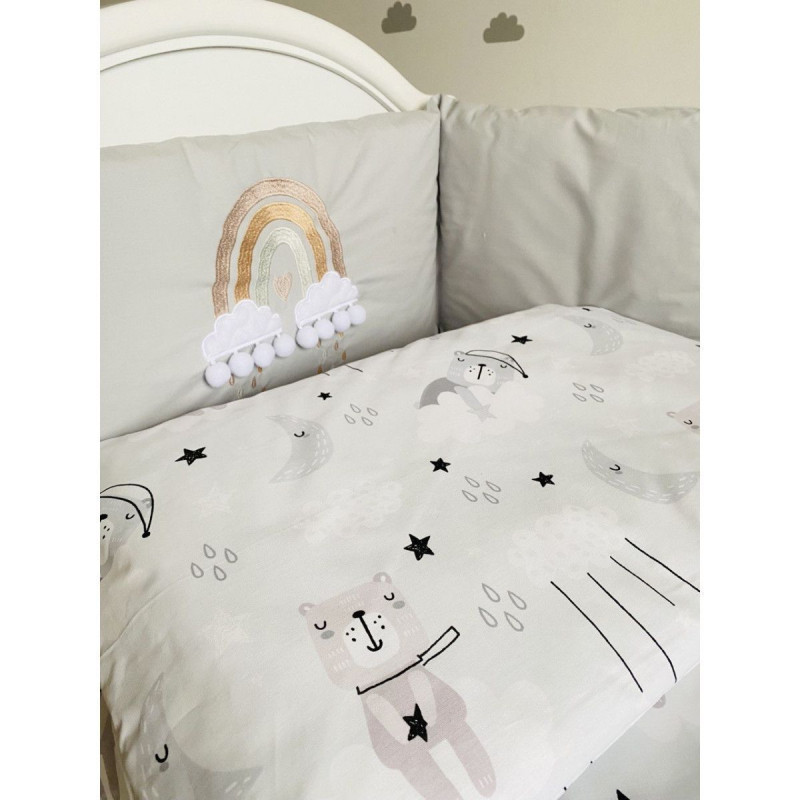 Постільний комплект 7 ел Twins Fluffy Puffy 4076-TFP-10, grey, сірий